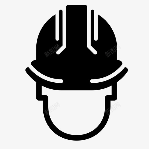 安全帽施工安全工作工人图标svg_新图网 https://ixintu.com 安全 安全帽 工人 工作 施工