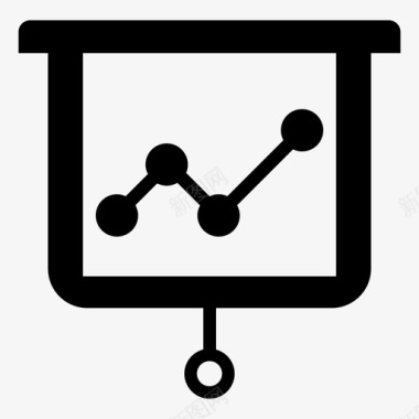 投影屏幕分析图表图标图标