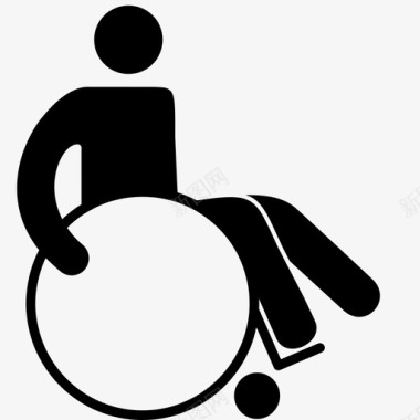 轮椅残疾人男性图标图标