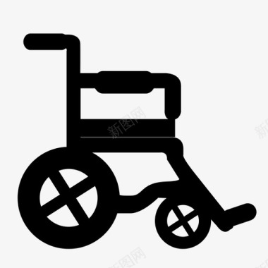 轮椅残疾人手动轮椅图标图标