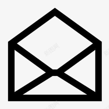 邮件空的打开的图标图标