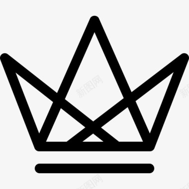 皇家皇冠三角形网格形状皇冠图标图标