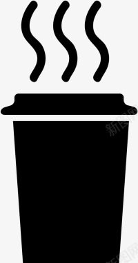 咖啡早餐杯子热咖啡蒸汽图标图标