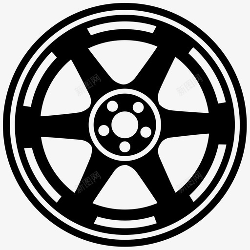 车轮汽车驱动器图标svg_新图网 https://ixintu.com 汽车 车轮 车辆 轮辋 运输 驱动器