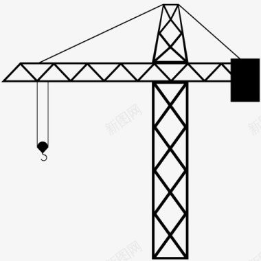 起重机建筑城市图标图标