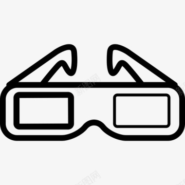 电影多媒体用3d眼镜图标图标