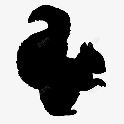 松鼠动物可爱图标svg_新图网 https://ixintu.com 动物 可爱 啮齿动物 松鼠 自然