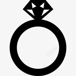 银婚戒指银婚姻爱情珠宝图标高清图片
