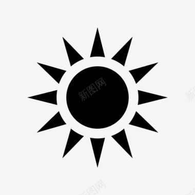 太阳爆裂晴空图标图标