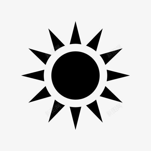 太阳爆裂晴空图标svg_新图网 https://ixintu.com 天气 太阳 晴空 温暖 炎热 爆裂 阳光
