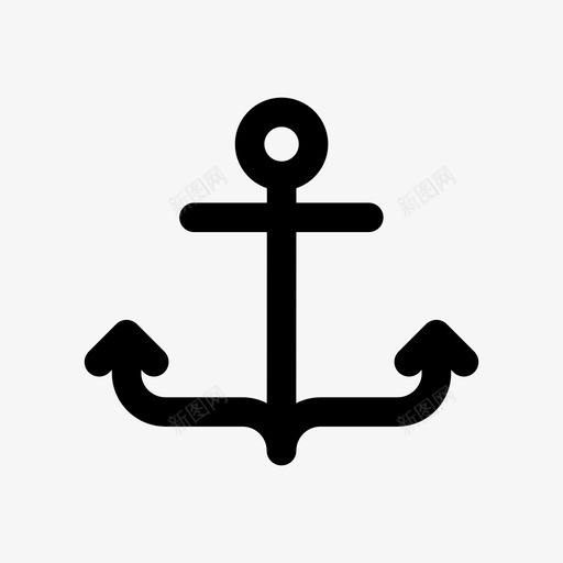 锚船航海图标svg_新图网 https://ixintu.com 海军 海洋 海锚 航海 船 重量 锚