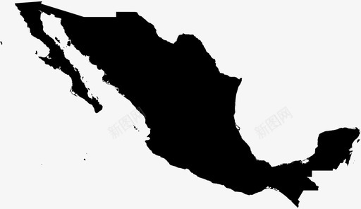 墨西哥国家地理位置图标图标
