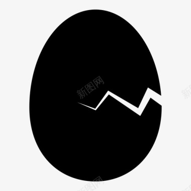 鸡蛋孵化蛋壳图标图标