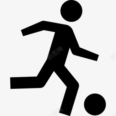 足球运动跑步图标图标
