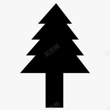 树圣诞树森林图标图标