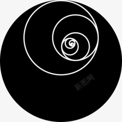 黄金螺旋羊角黄金螺旋圆形黄金比例图标高清图片