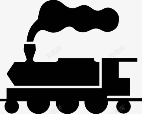 火车发动机货物图标图标