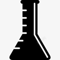 测量玻璃锥形瓶化学实验玻璃玻璃器皿图标高清图片