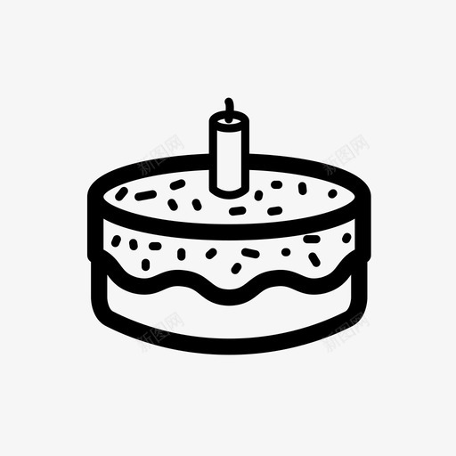 蛋糕生日蜡烛图标svg_新图网 https://ixintu.com 庆祝 派对 甜点 生日 蛋糕 蜡烛 食物
