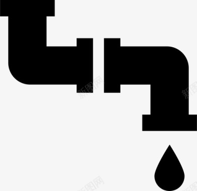 管道滴水水图标图标
