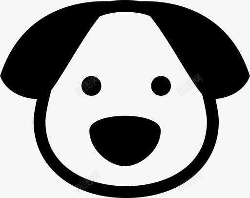 狗动物可爱图标svg_新图网 https://ixintu.com 动物 可爱 宠物 小狗 狗 脸