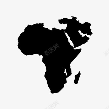 非洲大陆地理图标图标