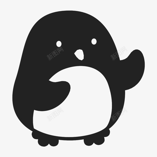 企鹅动物鸟图标svg_新图网 https://ixintu.com 企鹅 动物 卡通 可爱 角色 鸟