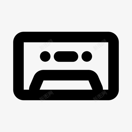 盒式磁带音乐旧唱片复古图标svg_新图网 https://ixintu.com 八分圆 唱片 复古 旧 盒式磁带 随身听 音乐