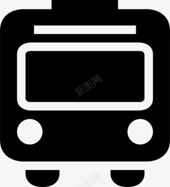 公共汽车公共交通乘车图标图标
