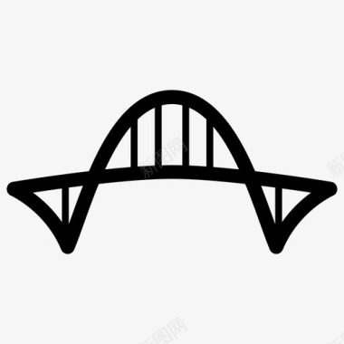 温哥华波特兰纽波特大桥系杆拱图标图标