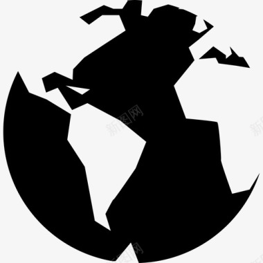 世界非洲美洲图标图标