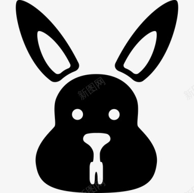 黑头兔子动物野生动物图标图标
