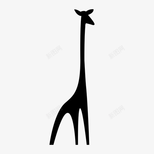 长颈鹿非洲动物图标svg_新图网 https://ixintu.com 动物 动物园 脖子 长颈鹿 非洲
