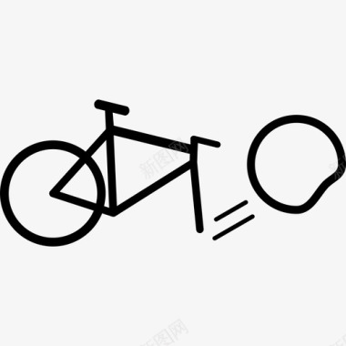 坏自行车事故自行车图标图标