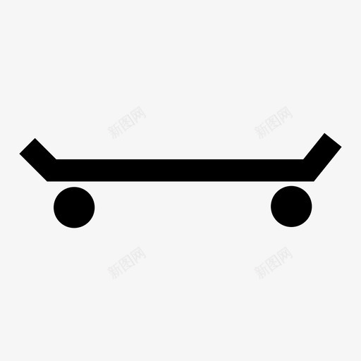 滑板动作运动乐趣图标svg_新图网 https://ixintu.com 乐趣 动作运动 滑板 轮子