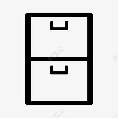 文件柜容器文件抽屉办公室图标图标