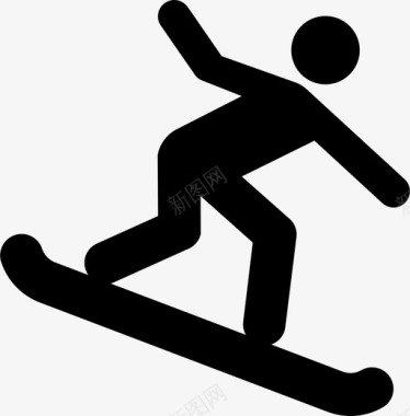 国家公园管理局滑雪员图标图标