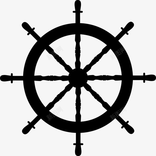 船轮水舵航海船长图标svg_新图网 https://ixintu.com 水 航海 舵 船 船轮 船长