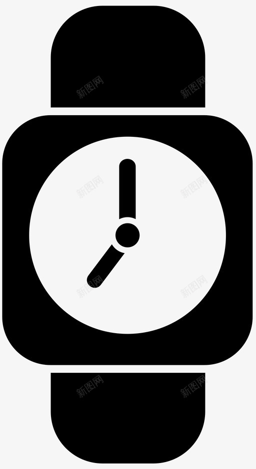手表钟时间图标svg_新图网 https://ixintu.com 手表 时间 计时员 钟
