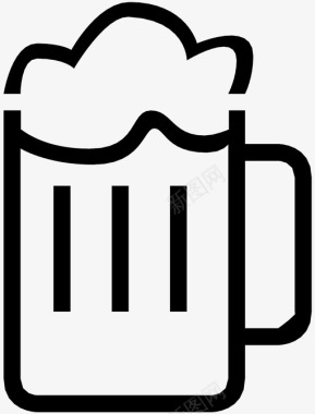 啤酒熊饮料图标图标