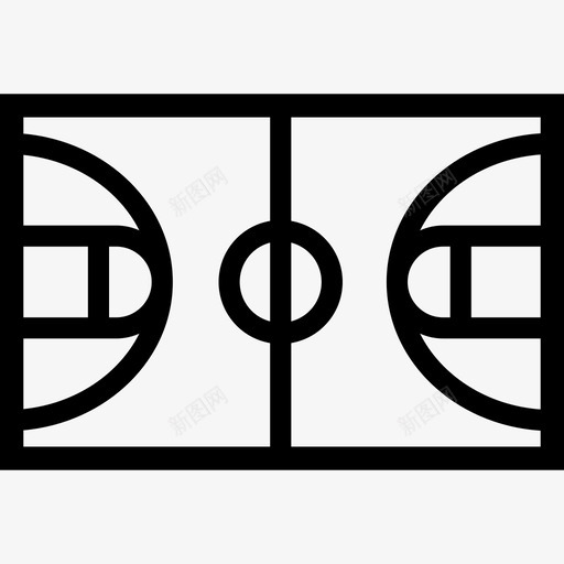 篮球场位置投篮图标svg_新图网 https://ixintu.com 位置 场 定位 投篮 策略 篮球场 超时 运动