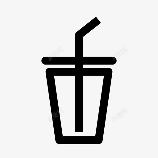 饮料咖啡杯冰咖啡图标svg_新图网 https://ixintu.com 冰咖啡 去 去杯 吸管 咖啡杯 塑料杯 饮料