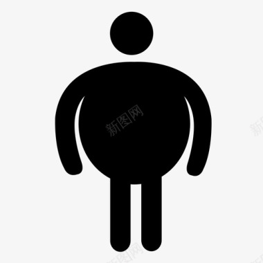 肥胖健康超重图标图标