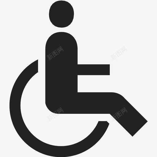 轮椅无障碍残疾人图标svg_新图网 https://ixintu.com 人 卫生间 无障碍 残疾人 轮椅