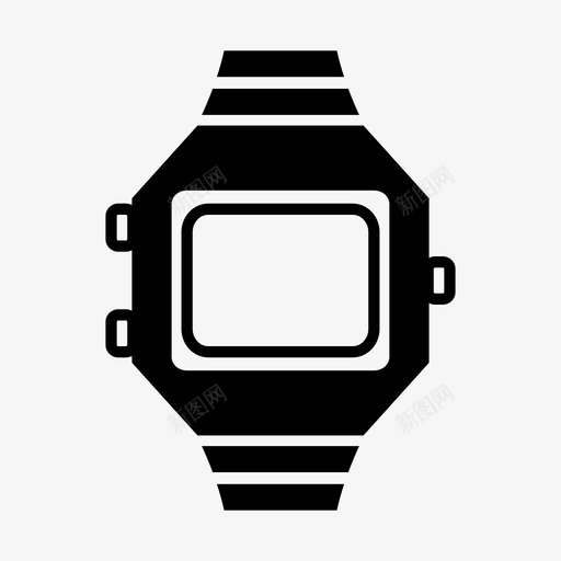 手表配件卡西欧图标svg_新图网 https://ixintu.com 书呆子 卡西欧 手表 数字手表 时钟 时间 配件