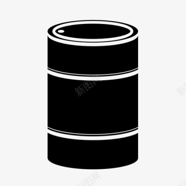 桶桶金属油桶燃料图标图标
