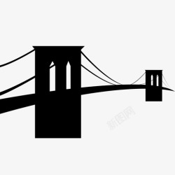 布里奇布里奇布鲁克林连接基础设施纽约市图标高清图片