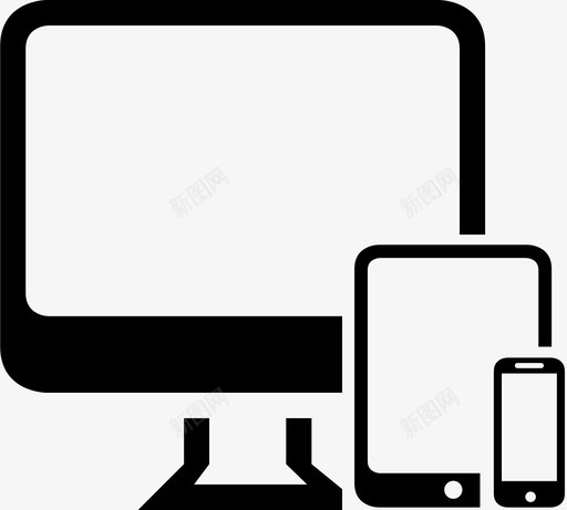 响应式计算机设备图标svg_新图网 https://ixintu.com ipad iphone 响应式设计 平板电脑 技术 显示器 电子产品 计算机 设备