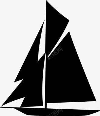 帆船经典海洋图标图标