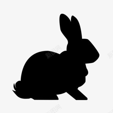 兔子动物耳朵快跳图标图标